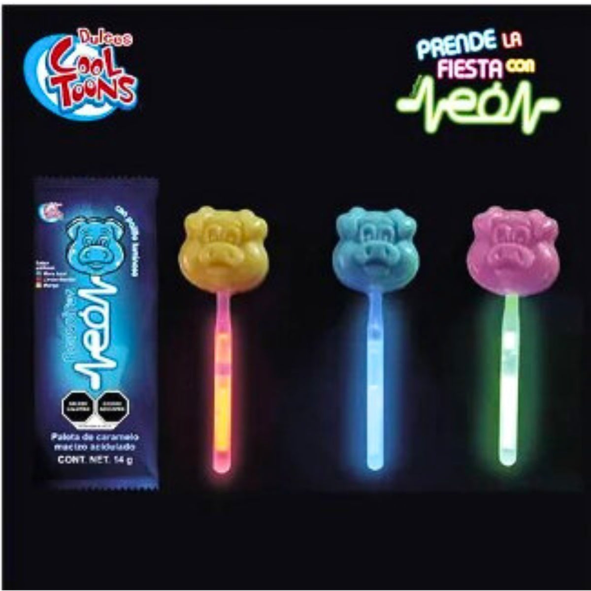 Cool Toons Puerquito Neon 1/24 ct.