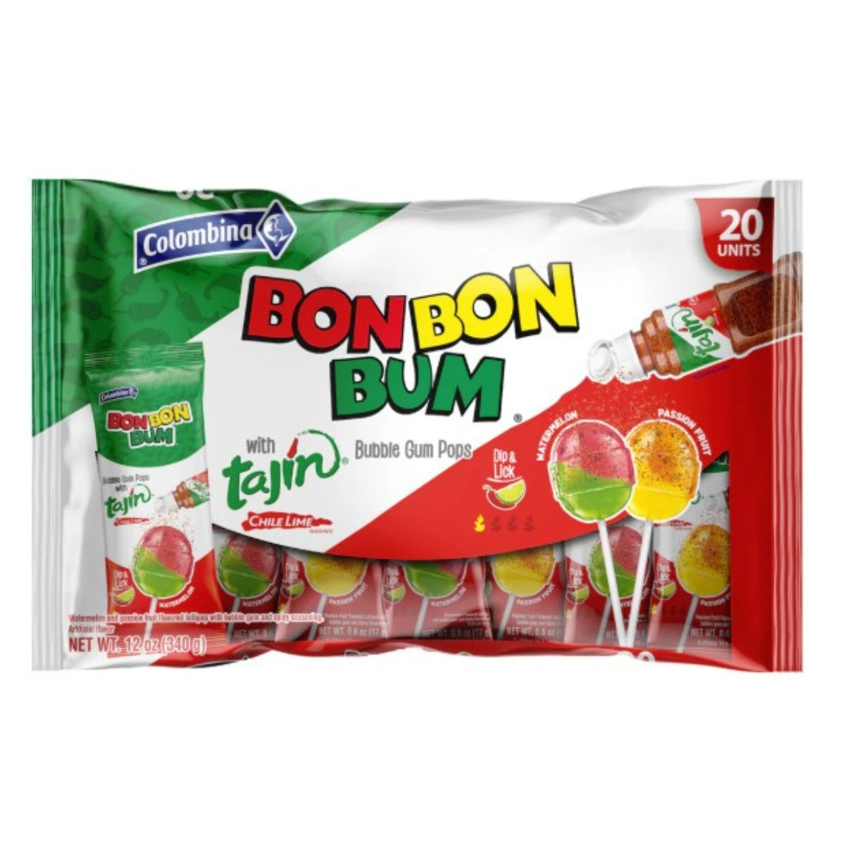 Colombina Bon bon bum with Tajin 1/20 ct.