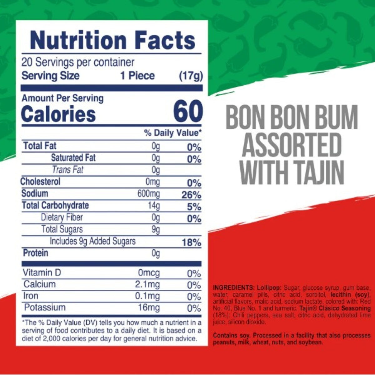 Colombina Bon bon bum with Tajin 1/20 ct.