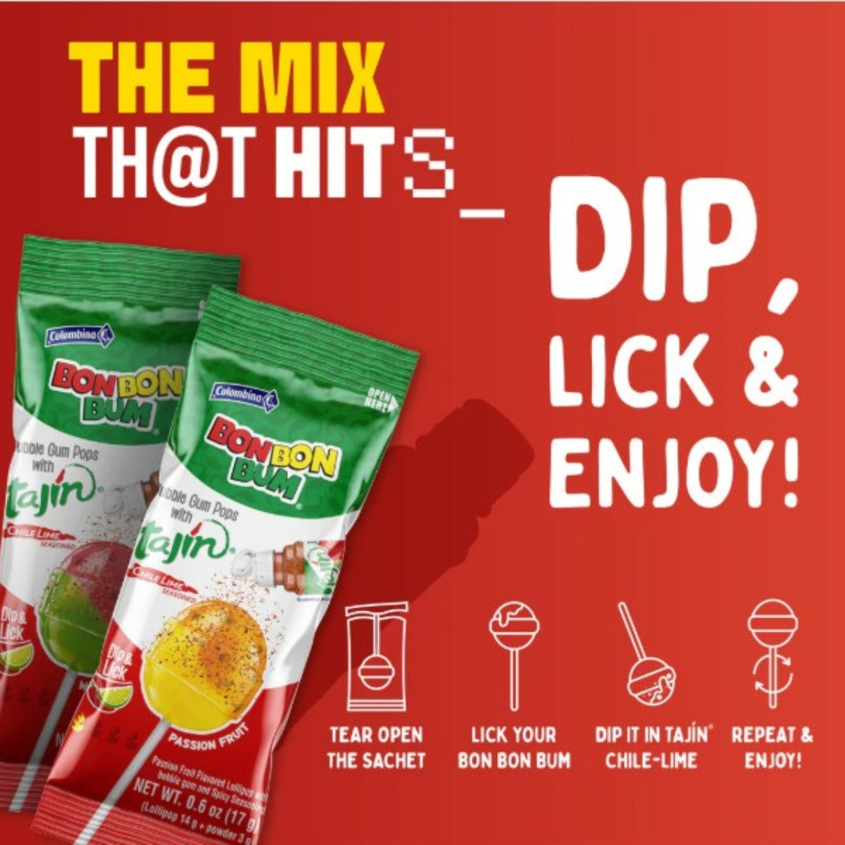 Colombina Bon bon bum with Tajin 1/20 ct.